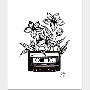 Floral Cassette Posters and Art